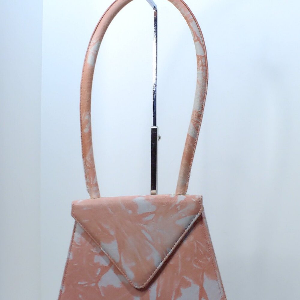 Amelie Pichard Flat Tie Dye Bag Genuine Leather bag. Salmon and White, Beautiful